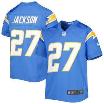 youth nike jc jackson powder blue los angeles chargers game